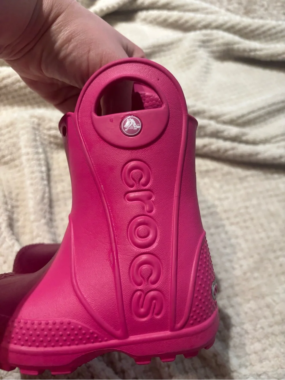 Crocs Toddler Handle it Rainboots in Pink Crush size Child 6 Like New